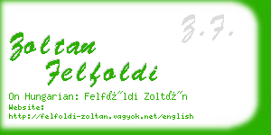 zoltan felfoldi business card